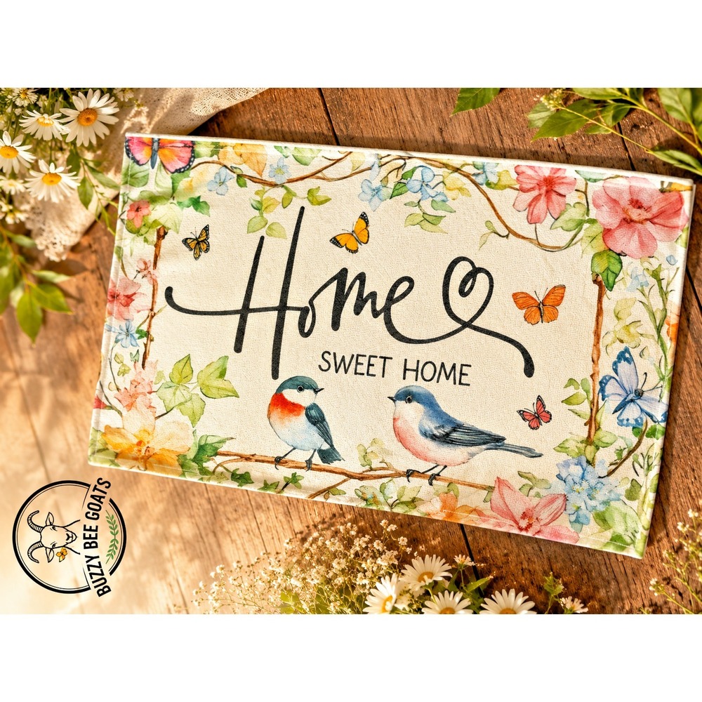 HOBBY LOBBY HOME SWEET HOME BIRDS & BUTTERFLIES THROW PILLOW COVER 19.5x11